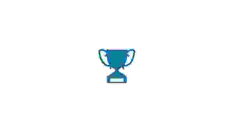 blue Icon of a trophy
