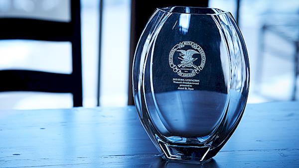 Etched Glass Award from the NRA